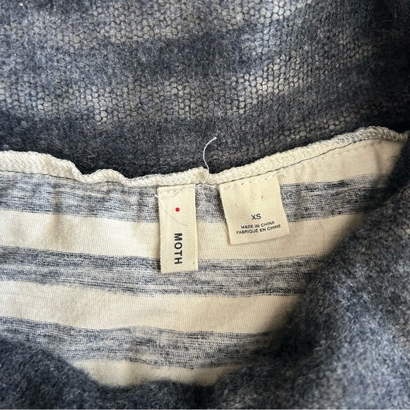 Anthropologie Moth Women’s Alpaca Wool Blend Two Layer Cowl Neck Sweater XS - Picture 8 of 12